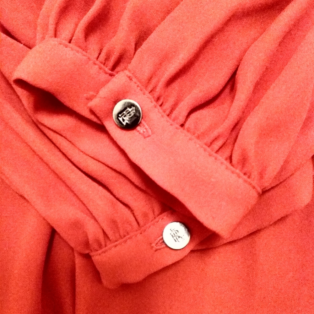 Red flowy top - Picture 2 of 5